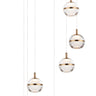 ET2 Swank 8-Light LED Pendant Natural Aged Brass