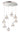 ET2 Swank multi-light orb pendant, 8-Light Polished Chrome, front view