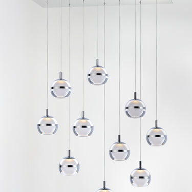 ET2 Swank LED 10-Light Linear Pendant Polished Chrome