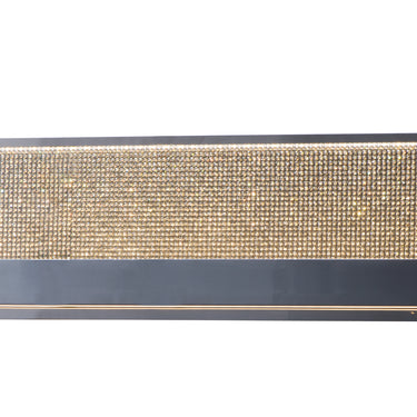 ET2 Sparkler gemite crystal bar bath vanity light, Polished Chrome, front view