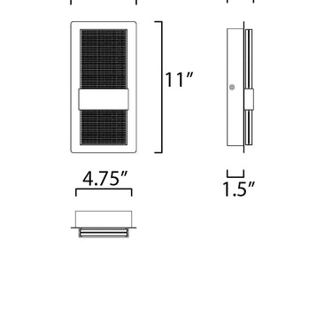 ET2 Sparkler 2-Light LED Wall Sconce Polished Chrome