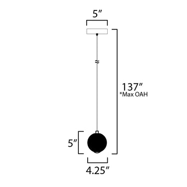ET2 Rhythm LED Pendant Polished Chrome