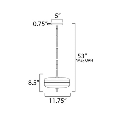 ET2 Voto 2-Light LED Pendant Natural Aged Brass