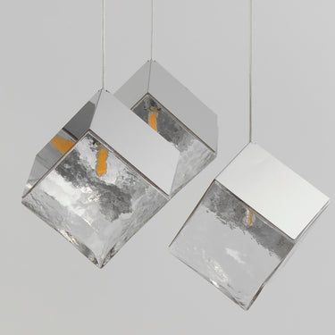 ET2 Ice Cube 3-Light LED Pendant Polished Chrome