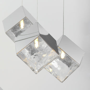 ET2 Ice Cube 3-Light LED Pendant Polished Chrome