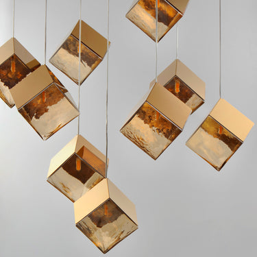 ET2 Ice Cube 9-Light LED Pendant French Gold