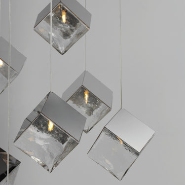 ET2 Ice Cube 9-Light LED Pendant Polished Chrome