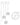 ET2 Pulse multi-light ridged pendant 3-Light line drawing with dimensions