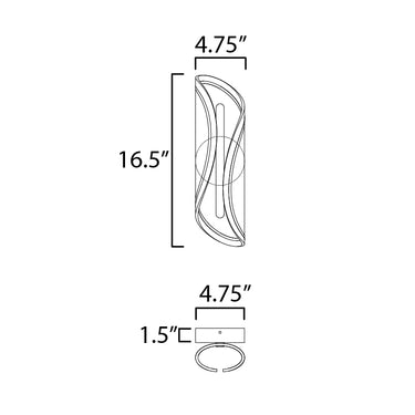 ET2 Manta 17" LED Wall Sconce Gold