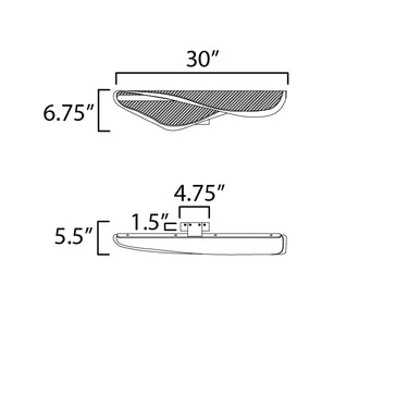 ET2 Manta 30" LED Bath Vanity Polished Chrome