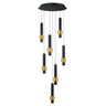 ET2 Reveal 7-Light LED Pendant Black/Gold