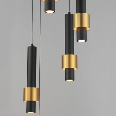 ET2 Reveal 7-Light LED Pendant Black/Gold