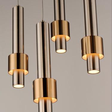 ET2 Reveal 7-Light LED Pendant Satin Nickel/Satin Brass