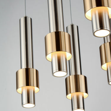 ET2 Reveal 8-Light LED Pendant Satin Nickel/Satin Brass