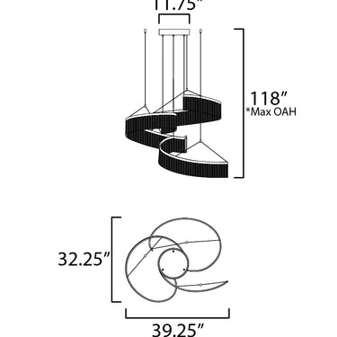 ET2 Sonata 3-Light LED Pendant Black