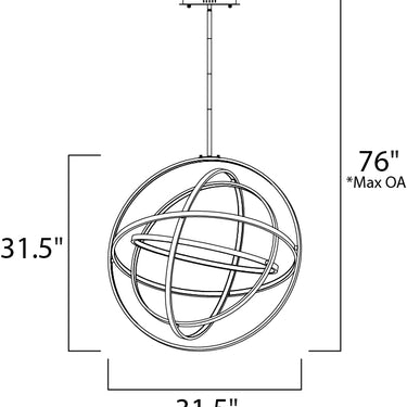 ET2 Gyro II 31.5" LED Pendant Black