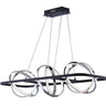 ET2 Gyro II 3-Light LED Linear Pendant Black/Polished Chrome