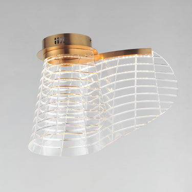 ET2 Tartan LED Flush Mount Brushed Champagne