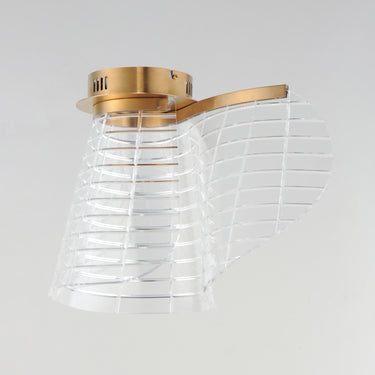 ET2 Tartan LED Flush Mount Brushed Champagne
