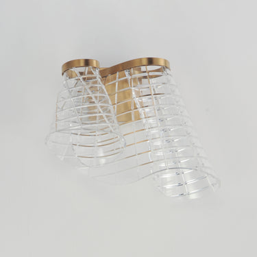 ET2 Tartan LED Wall Sconce Brushed Champagne