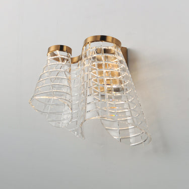 ET2 Tartan LED Wall Sconce Brushed Champagne