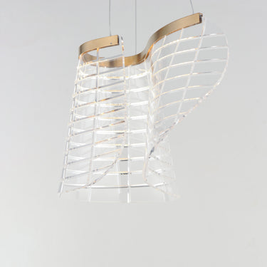 ET2 Tartan LED Pendant Brushed Champagne