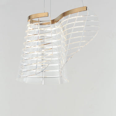 ET2 Tartan LED Pendant Brushed Champagne