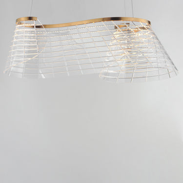 ET2 Tartan Linear LED Pendant Brushed Champagne