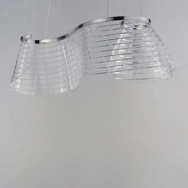 ET2 Tartan Linear LED Pendant Polished Chrome