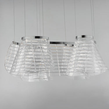 ET2 Tartan 3-Light LED Pendant Polished Chrome