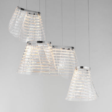 ET2 Tartan 3-Light LED Pendant Polished Chrome