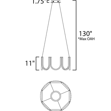 ET2 You LED Pendant Brushed Champagne