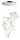 ET2 Rinkle multi-light acrylic pendant, 6-Light Multi Polished Chrome, front view