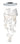 ET2 Rinkle multi-light acrylic pendant, 28 in 14-Light Polished Chrome, front view