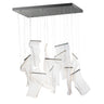 ET2 Rinkle 13-Light Rectalinear LED Pendant Brushed Gunmetal