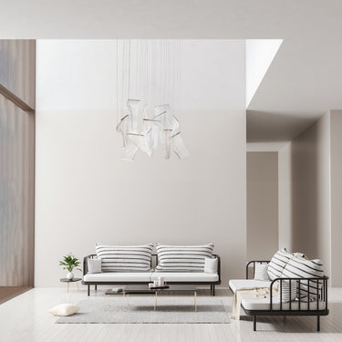 ET2 Rinkle 13-Light Rectalinear LED Pendant Polished Chrome