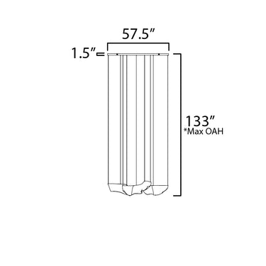 ET2 Rinkle Modular 3-Light LED Pendant Polished Chrome