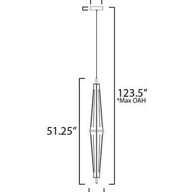 ET2 Quasar 51" LED Pendant Polished Chrome