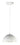 ET2 Hemisphere dome pendant, 14 in Gloss White with Aluminum interior