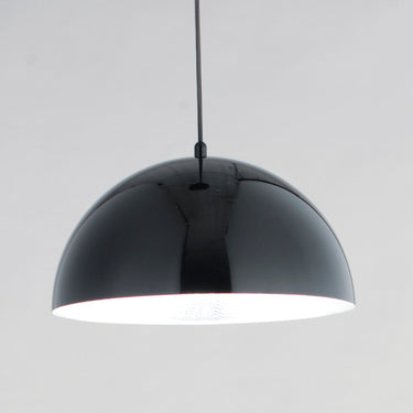 ET2 Hemisphere 14" LED Pendant Gloss Black/Aluminum