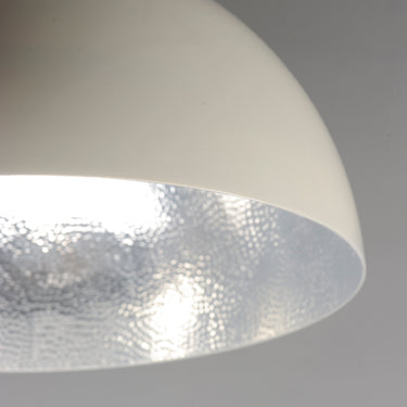 ET2 Hemisphere 14" LED Pendant Gloss White/Aluminum