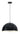 ET2 Hemisphere dome pendant, 24 in Gloss Black with Aluminum interior