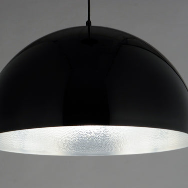 ET2 Hemisphere 24" LED Pendant Gloss Black/Aluminum