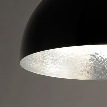 ET2 Hemisphere 24" LED Pendant Gloss Black/Aluminum