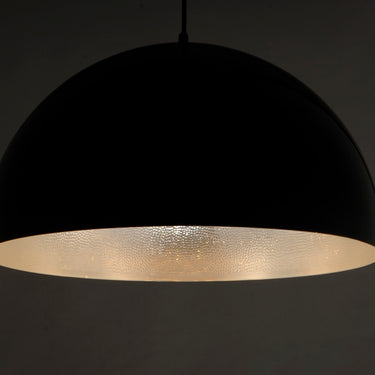 ET2 Hemisphere 24" LED Pendant Gloss Black/Aluminum