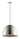 ET2 Fungo dome pendant, 16 in Satin Nickel / Black, front view