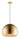 ET2 Palla dome pendant, 16 in Satin Brass / Coffee, front view