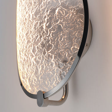 ET2 Moonscapes cratered panel wall sconce, Polished Chrome, alternate view