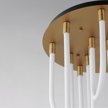 ET2 Soleil 7-Light LED RD Flush Mount Natural Aged Brass
