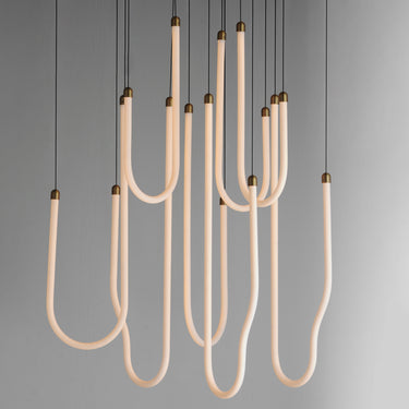 ET2 Soleil 8-Light LED Pendant Natural Aged Brass